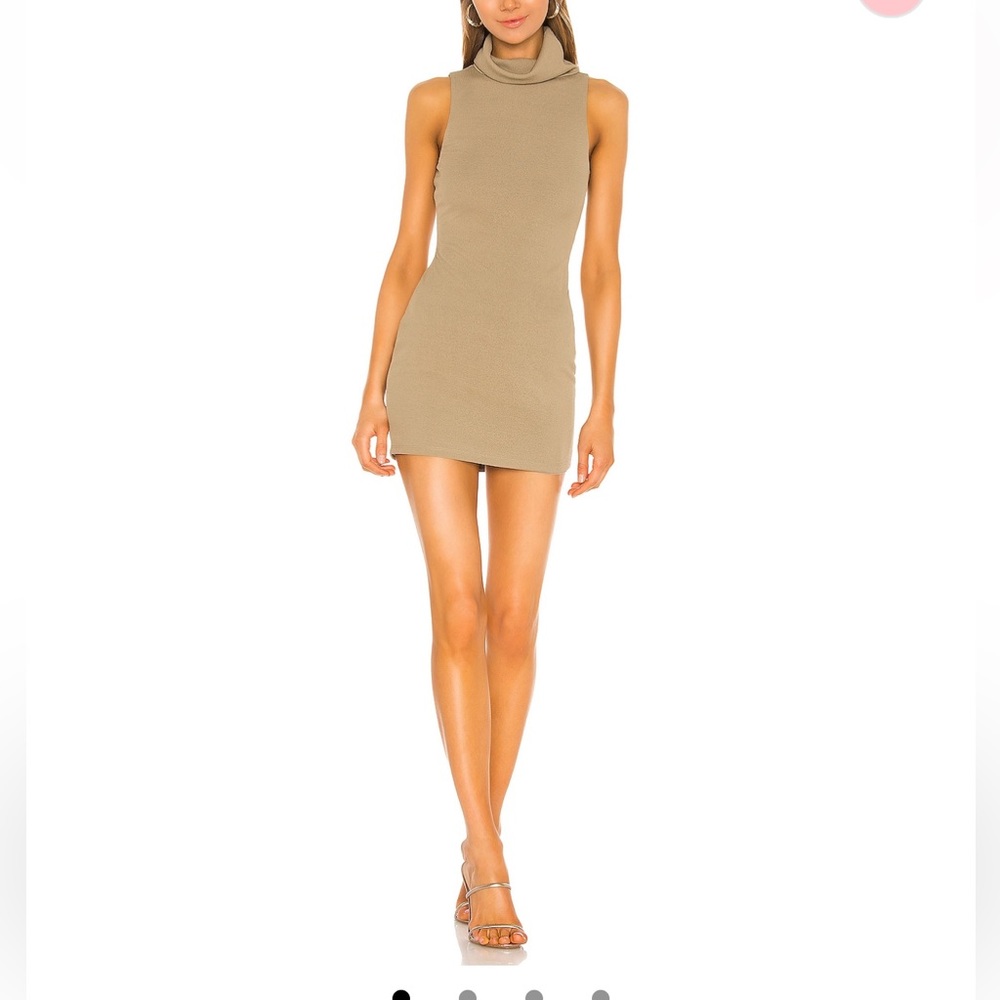 Fawn turtle neck mini dress in sage green